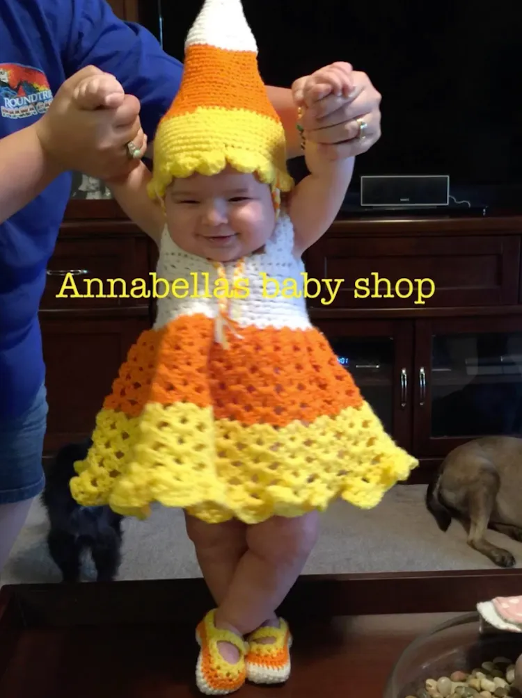 Crochet Candy Corn Costume
