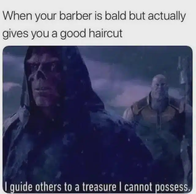 Bald Barber and Haircut
