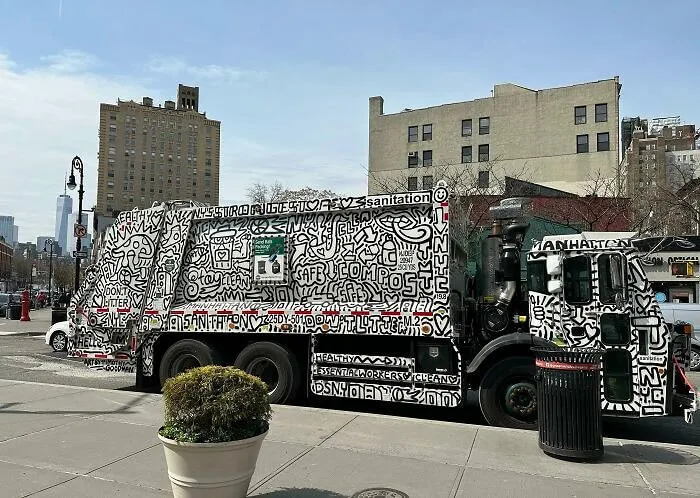 Garbage Trucks Painted by Local Artists
