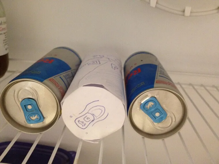 We Can't Be Too Sure, but We Think Someone Took One of the Red Bull Cans
