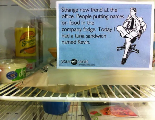 When Labeling Your Food Doesn't Stop the Office Thief/troll
